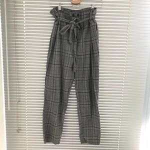 High-rise Checkered Trousers 🐼